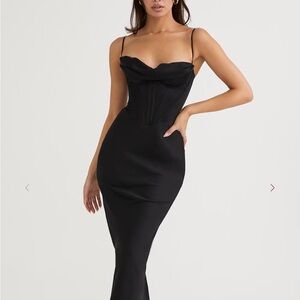 House of CB CHARMAINE
Black Corset Maxi Dress Black